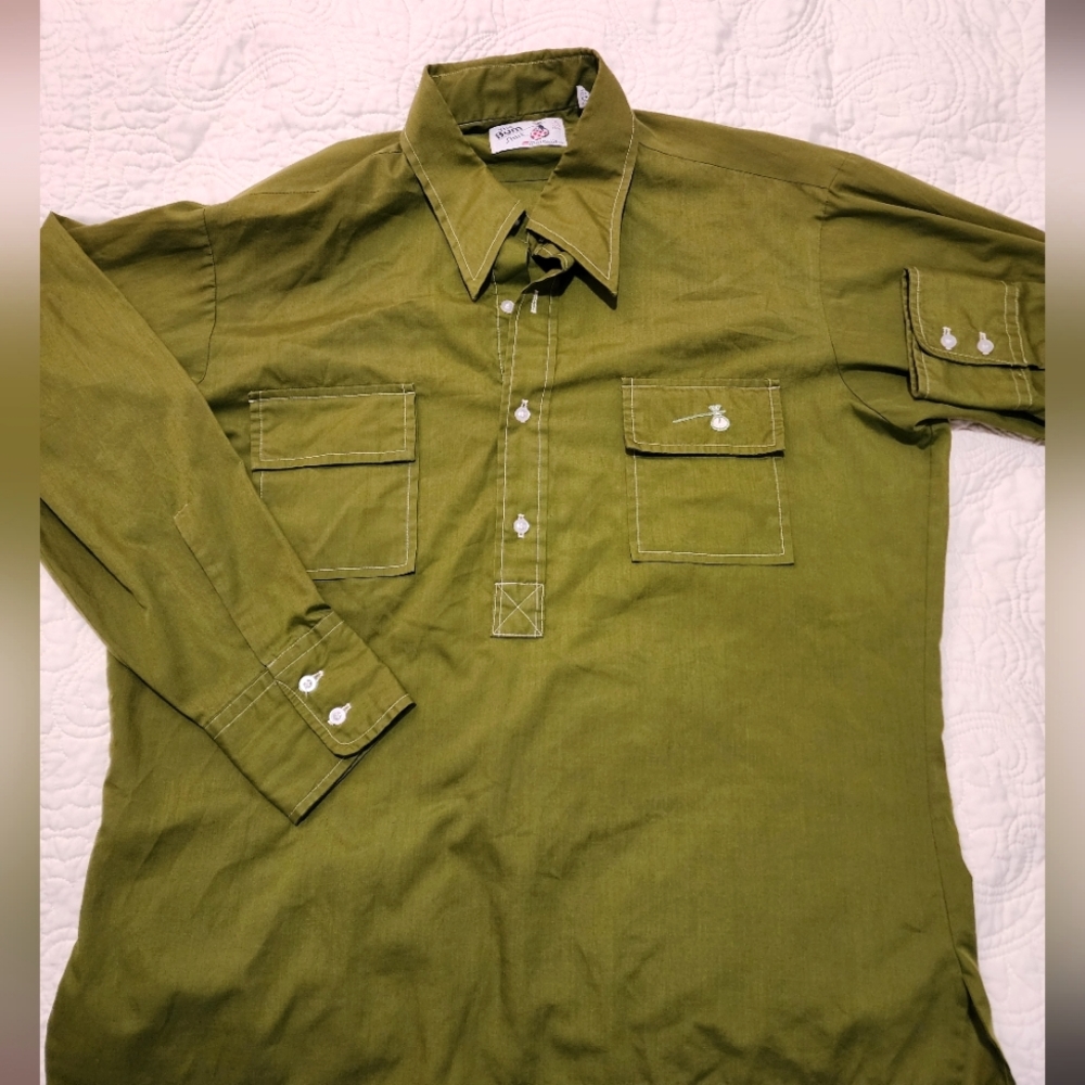 Manhattan, The Bum Shirt, Large, Fun green hippie shirt
